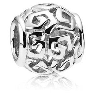 PANDORA Amazing Charm Authentic Sterling Silver Playful Edgy Raw Design